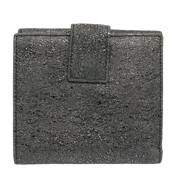 SAINT LAURENT Wallet Leather Silver Auth hk980 - Picture 2 of 16